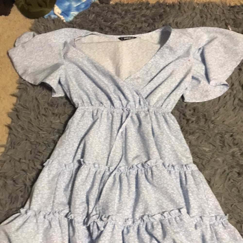 blue shien dress